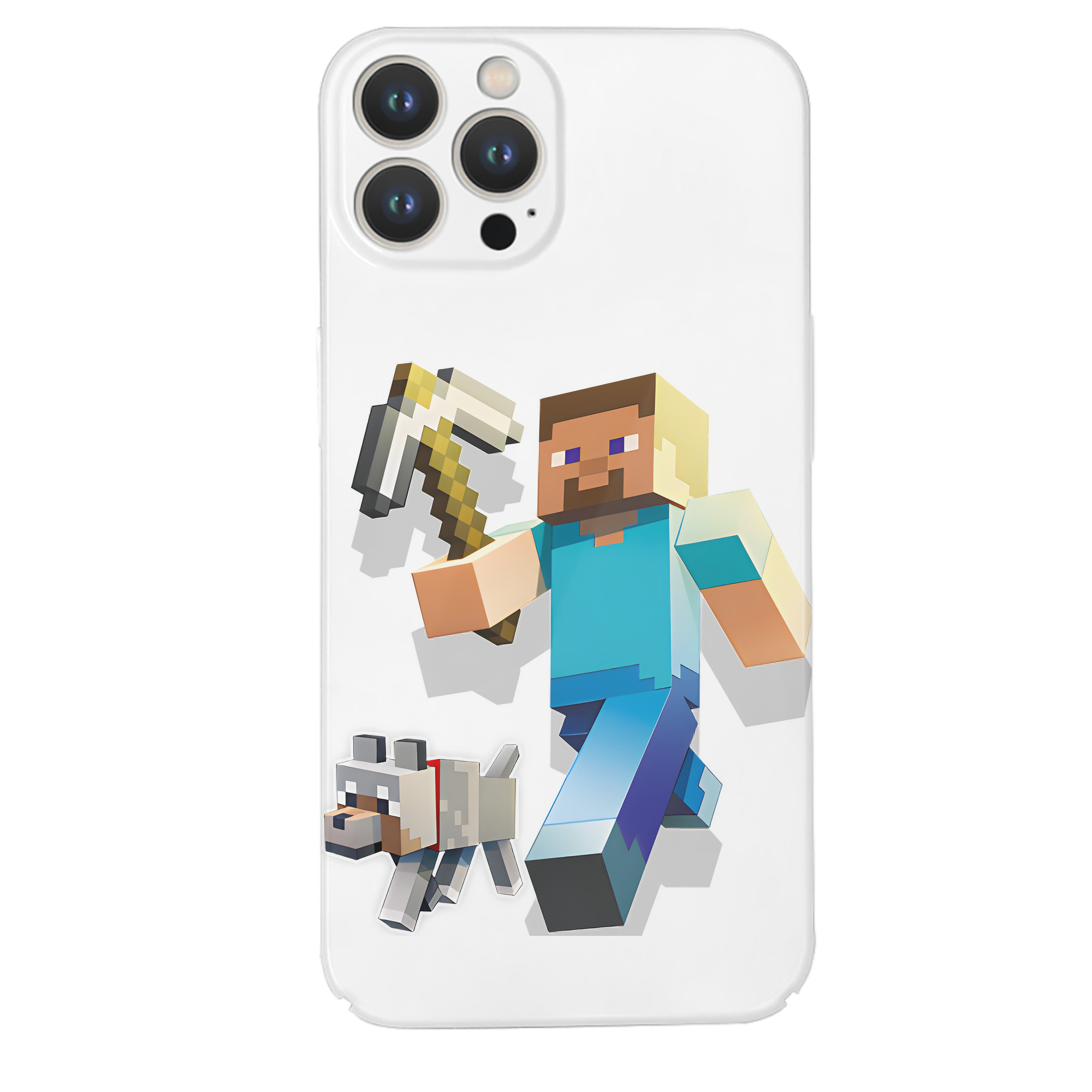（画像用） マインクラフト ブロックの世界 Minecraft MC Block world 【iPhone 14シリーズ対応】ハードケース